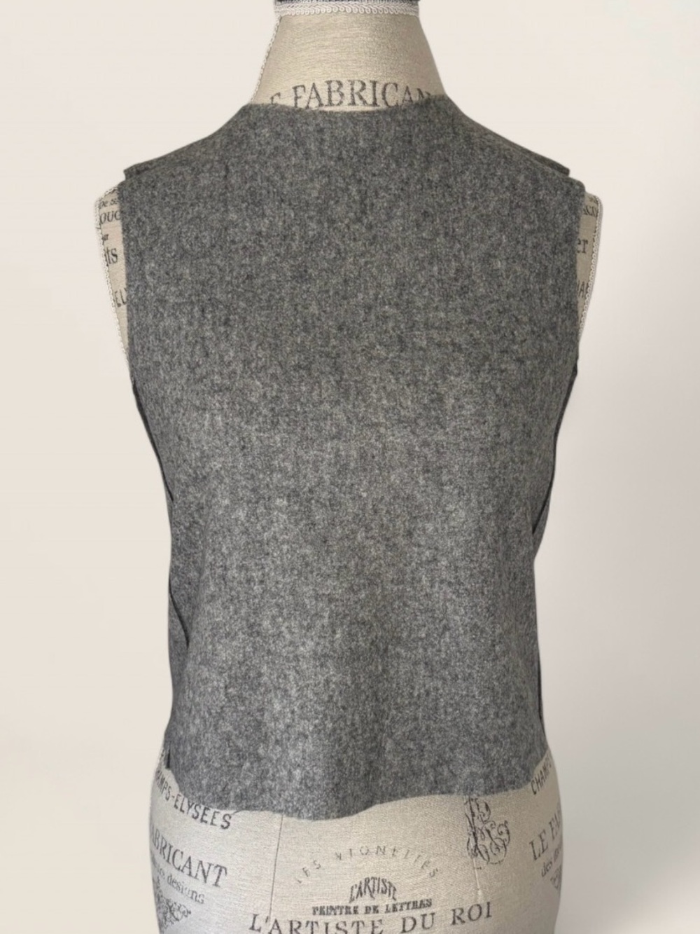 COS Gray Wool Blend Sleeveless Knit Vest
